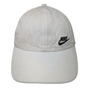 Nike Swoosh Slideback Baseball Hat Solid White One Size Heritage86